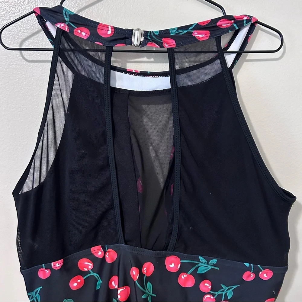 Cherry Print Halter Swimsuit - Picture 6 of 6
